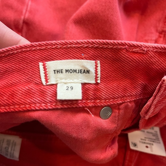 Madewell The Mom Jean High Rise in Red Size 29. NWT! - Picture 7 of 11